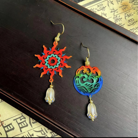 Solar & Lunar  Light Drop Earrings
