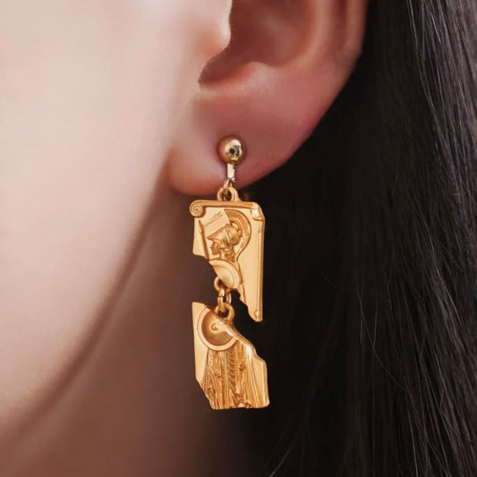 Athena and the Roman Column Wisdom Shining Earrings