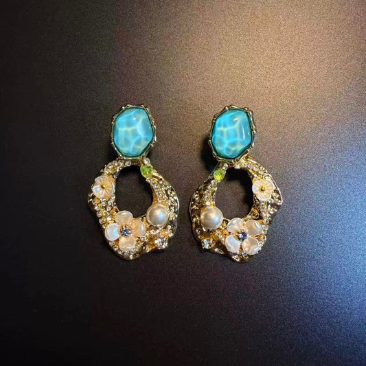 Pearl &Drops Vintage Earrings