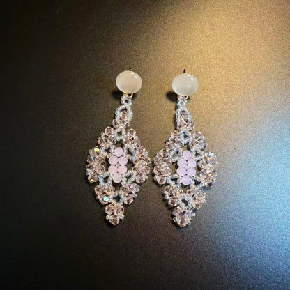 Blush Weave Vintage Earrings