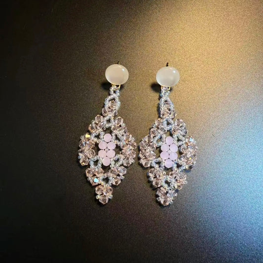 Blush Weave Vintage Earrings