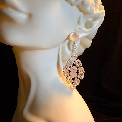 Blush Weave Vintage Earrings