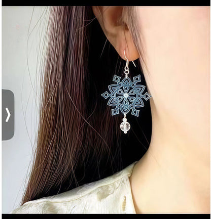 First Snowflake Drop Earrings